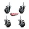 Service Caster 35 Inch Thermoplastic  Rubber Wheel Swivel 58 Inch Threaded Stem Caster Set 2 Brakes SCC SCC-TS20S3514-TPRB-58212-2-TLB-2 - alternate 5